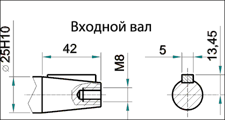 Габаритные и присоединительные размеры Ч-80